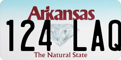 AR license plate 124LAQ