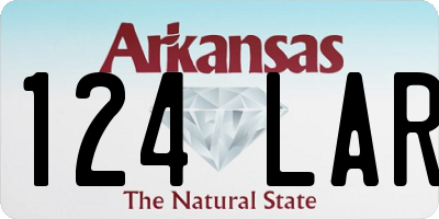 AR license plate 124LAR