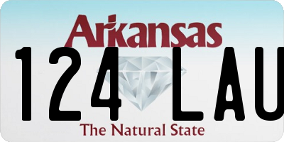AR license plate 124LAU