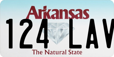 AR license plate 124LAV
