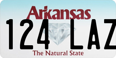 AR license plate 124LAZ