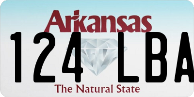 AR license plate 124LBA