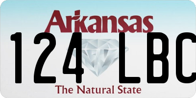 AR license plate 124LBC