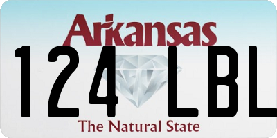 AR license plate 124LBL