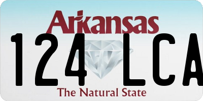 AR license plate 124LCA