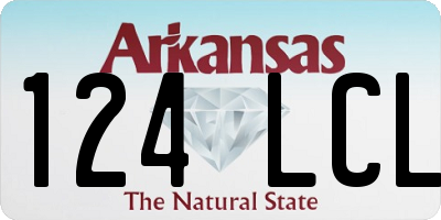 AR license plate 124LCL