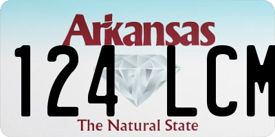 AR license plate 124LCM
