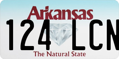 AR license plate 124LCN