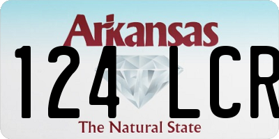AR license plate 124LCR