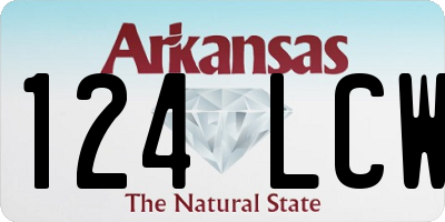 AR license plate 124LCW