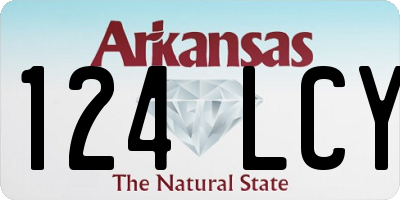AR license plate 124LCY