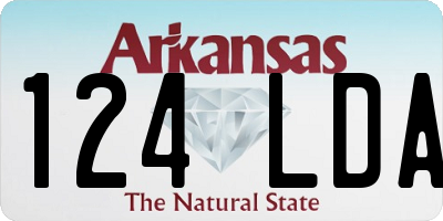AR license plate 124LDA
