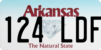 AR license plate 124LDF