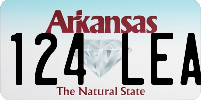 AR license plate 124LEA