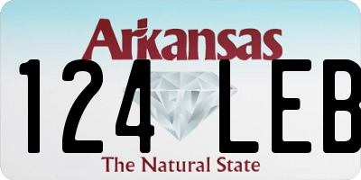 AR license plate 124LEB