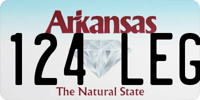 AR license plate 124LEG