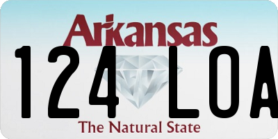 AR license plate 124LOA