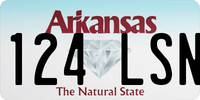AR license plate 124LSN