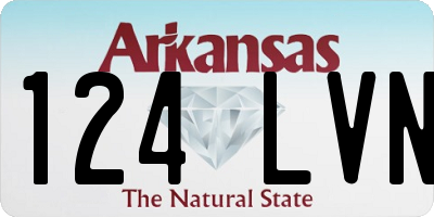 AR license plate 124LVN