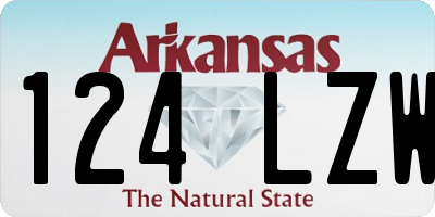 AR license plate 124LZW