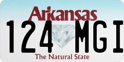AR license plate 124MGI