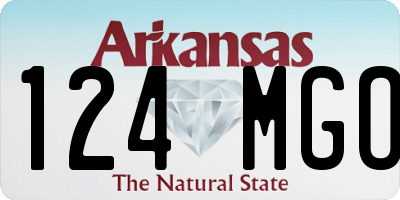 AR license plate 124MGO