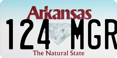 AR license plate 124MGR