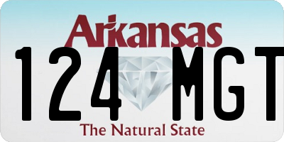 AR license plate 124MGT