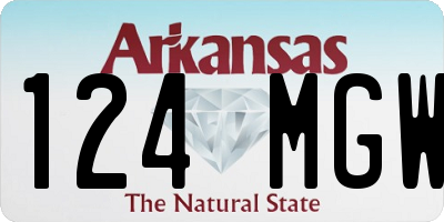 AR license plate 124MGW