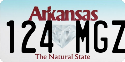 AR license plate 124MGZ