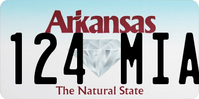 AR license plate 124MIA