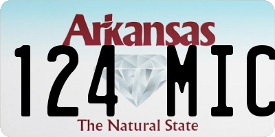 AR license plate 124MIC