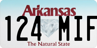 AR license plate 124MIF
