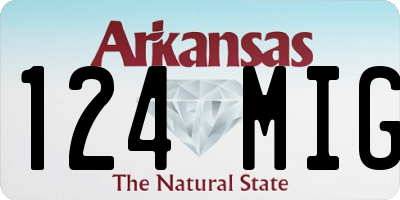 AR license plate 124MIG