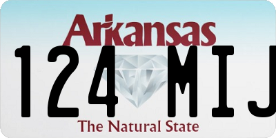 AR license plate 124MIJ