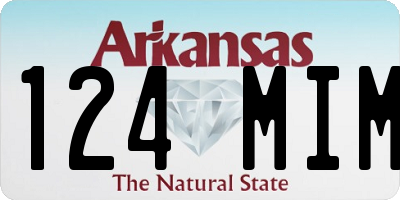 AR license plate 124MIM