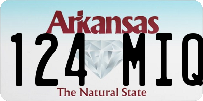 AR license plate 124MIQ