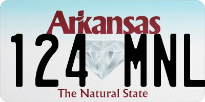 AR license plate 124MNL