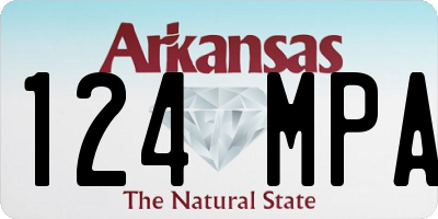 AR license plate 124MPA