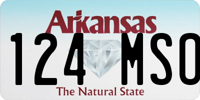 AR license plate 124MSO