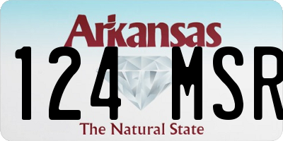 AR license plate 124MSR