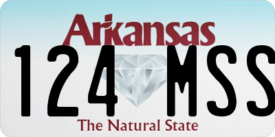 AR license plate 124MSS