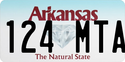 AR license plate 124MTA