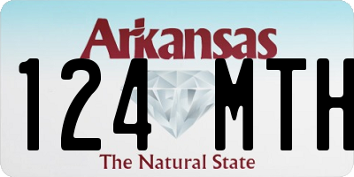 AR license plate 124MTH