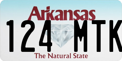 AR license plate 124MTK
