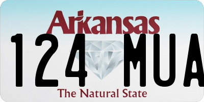 AR license plate 124MUA