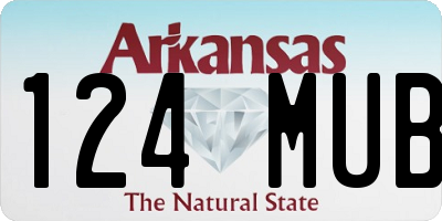 AR license plate 124MUB