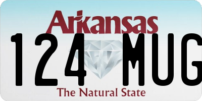 AR license plate 124MUG