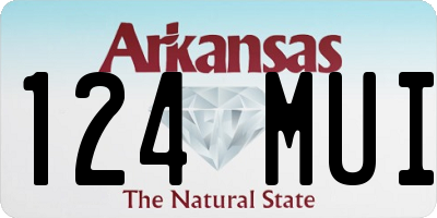 AR license plate 124MUI