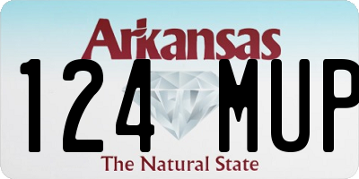 AR license plate 124MUP